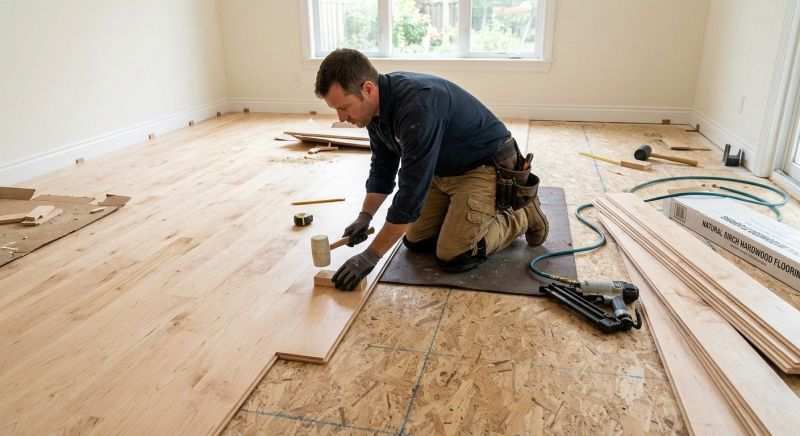 Birch Floor Installation in Spartanburg, SC