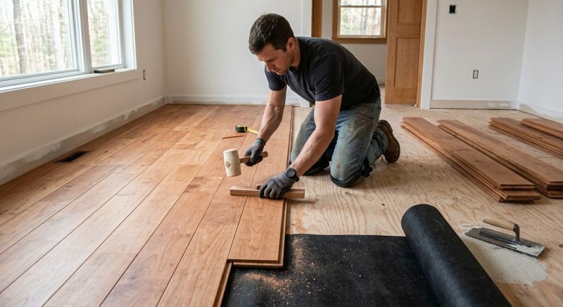 Cherry Floor Installation in Moore, SC