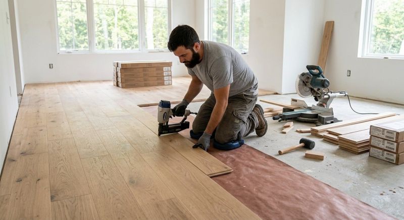 Oak Floor Installation in Polk County, NC
