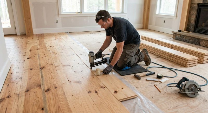 Pine Floor Installation in Spartanburg, SC