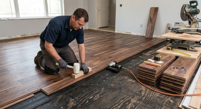 Walnut Flooring Installation in Spartanburg, SC