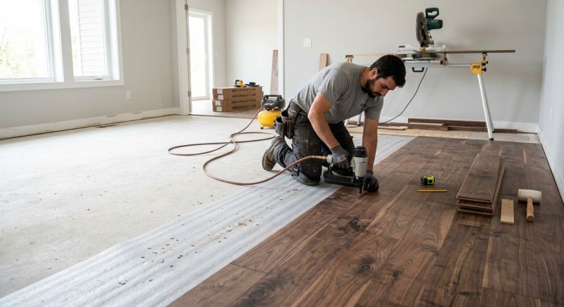 Walnut Flooring Installation in Spartanburg, SC