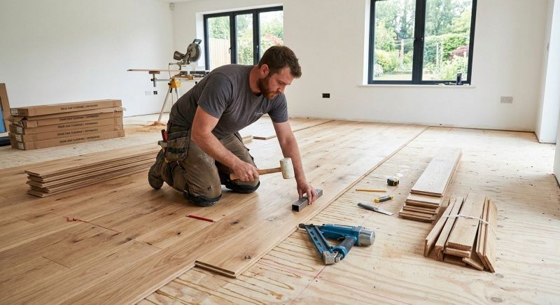 White Oak Floor Installation in Spartanburg, SC